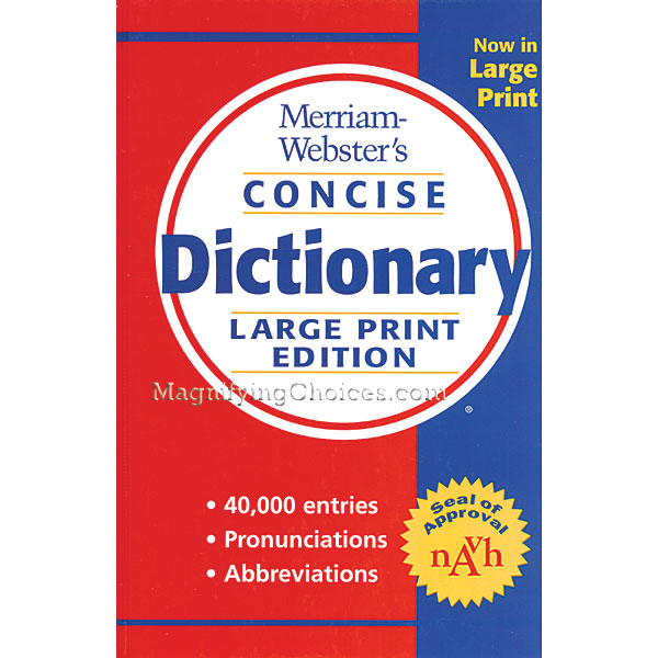 Large Print Random House Webster's Dictionary - Click Image to Close